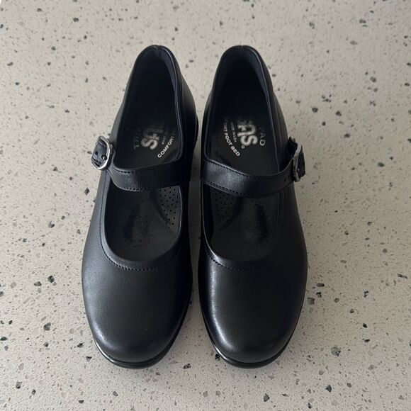 SAS Black Classic Leather Mary Jane Shoes Comfortable Women’s Size 4 Made in USA - Picture 2 of 12